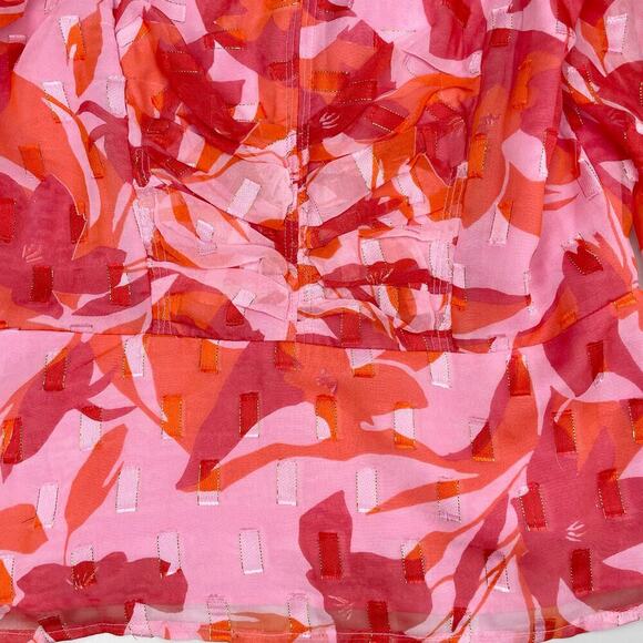 NWT FRENCH CONNECTION Ally Dinah Sweetheart Neck Top Sz 6 Rosebloom - Picture 5 of 9